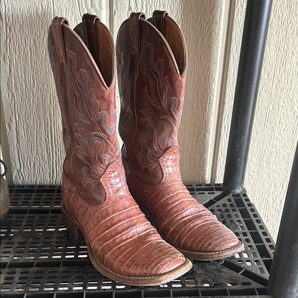 7 Exotic Caiman Alligator Boulet women’s Cowboy Boots